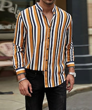 Load image into Gallery viewer, Men’s Moonshine Stripe Button up
