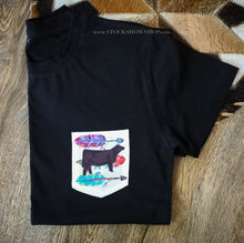 Load image into Gallery viewer, Heifer - Black Pocket Tee