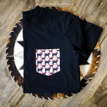Load image into Gallery viewer, Heifer - Black Pocket Tee