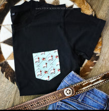 Load image into Gallery viewer, Goat - Black Pocket Tee