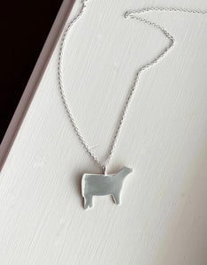 Show Heifer -  Sterling Silver Necklace (New Delicate Style) No