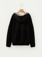 Load image into Gallery viewer, Black Leopard Hoodie
