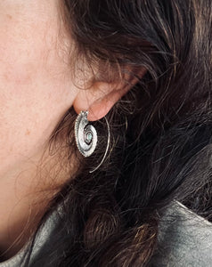 Spiral Feather Earrings