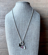 Load image into Gallery viewer, Silver/Pink Heart Show Stock Charm Necklace - different livestock options available
