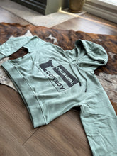 Load image into Gallery viewer, OC Dusty Green Crop Hoodie
