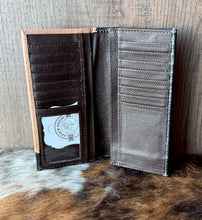 Load image into Gallery viewer, Black Tooled Leather Wallet
