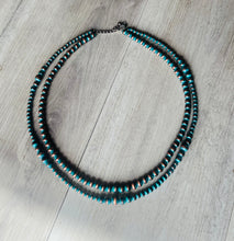 Load image into Gallery viewer, Western Turquoise 2-layer Navajo Inspired Necklace
