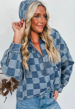Load image into Gallery viewer, Denim Checkered Pullover
