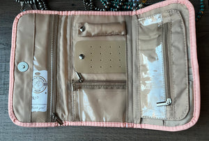Pink Travel Jewelry Case