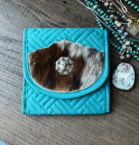 Blue Travel Jewelry Case