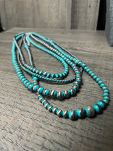 Load image into Gallery viewer, Western Turquoise 4-layer Navajo Inspired Necklace
