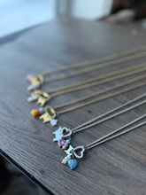 Load image into Gallery viewer, Silver/Blue Heart Show Stock Charm Necklace - different livestock options available
