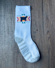 Load image into Gallery viewer, Aztec Steer Socks- youth universal sizing
