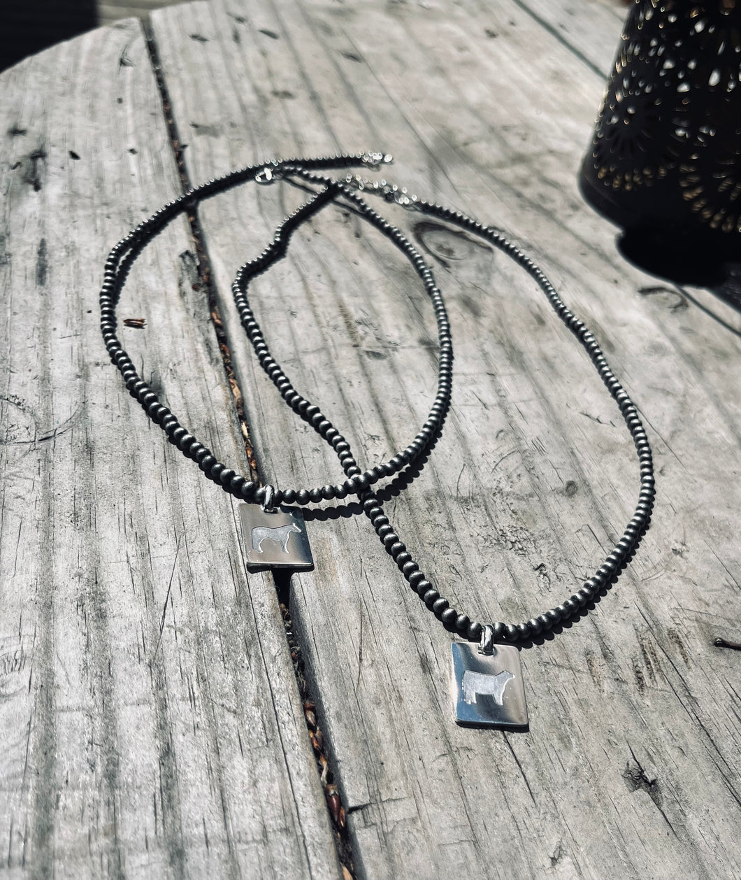 Navajo Inspired Livestock Pendant Necklace