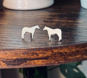 Sterling Silver Horse Earrings