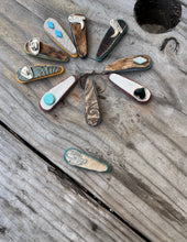 Load image into Gallery viewer, Raw Hide Teal Barrette - Cactus
