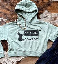 Load image into Gallery viewer, OC Dusty Green Crop Hoodie
