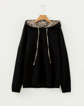 Load image into Gallery viewer, Black Leopard Hoodie
