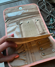 Load image into Gallery viewer, Pink Travel Jewelry Case
