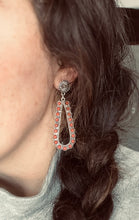 Load image into Gallery viewer, Western Concho Red Turquoise Earrings
