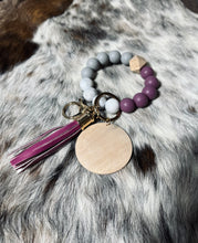 Load image into Gallery viewer, Purple Bangle Keychain- Custom or Livestock Options
