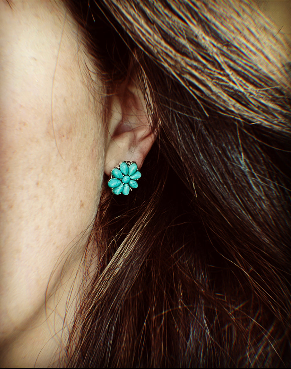 Flower Turquoise Earrings