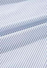 Load image into Gallery viewer, 1/4 Button Collar Top - Gray Pin Stripe
