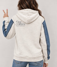 Load image into Gallery viewer, Original Cowboy Denim Sleeve Hoodie
