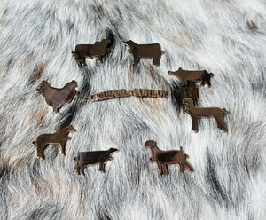Navajo Tag Keychain- livestock charm options