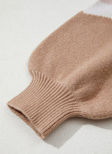 Load image into Gallery viewer, Leopard Colour Block Knit Sweater

