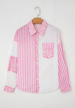 Load image into Gallery viewer, Pink Leopard Striped Button Up

