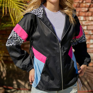 90s Leopard Windbreaker