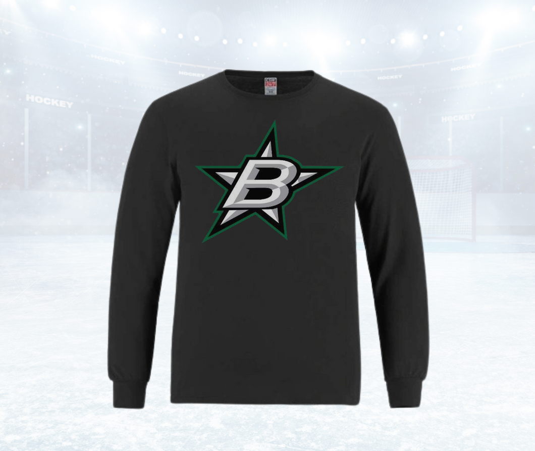Black Crewneck ~ youth to adult sizing