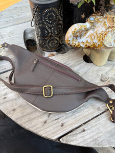 Hair on Hide Hand Tooled Fanny Pack