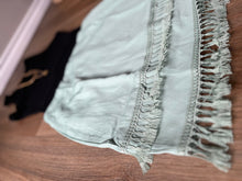 Load image into Gallery viewer, Mint Green Tiered Tassel Skirt
