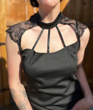 Load image into Gallery viewer, Delicate Lace Black Tank Top
