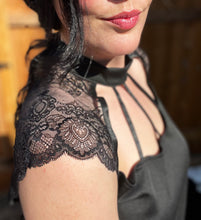 Load image into Gallery viewer, Delicate Lace Black Tank Top
