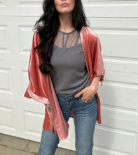 Load image into Gallery viewer, Ribbed Collar Grey Tank Top
