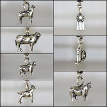 Load image into Gallery viewer, Farm Girl Necklace - Sterling Silver 3D Livestock Option
