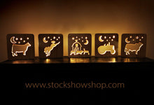 Load image into Gallery viewer, Cowboy &amp; Cactus - Wood Night Light
