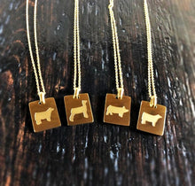 Load image into Gallery viewer, Gold Plated Show Heifer Necklace
