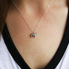 Load image into Gallery viewer, Farm Girl Necklace - Sterling Silver 3D Livestock Option
