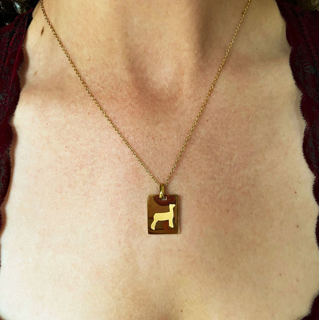 Gold Plated Show Sheep Necklace