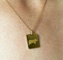Load image into Gallery viewer, Gold Plated Show Swine Necklace
