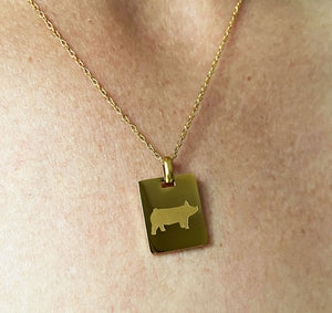 Gold Plated Show Swine Necklace