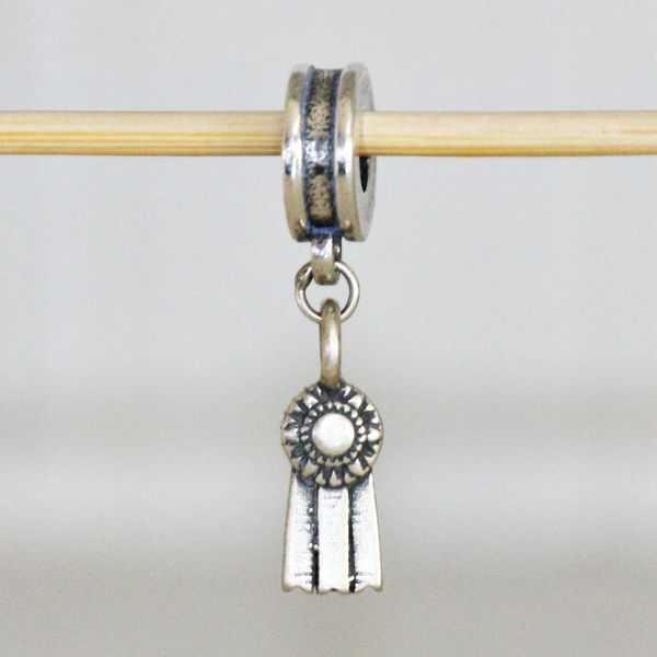 Ribbon Charm - Sterling Silver