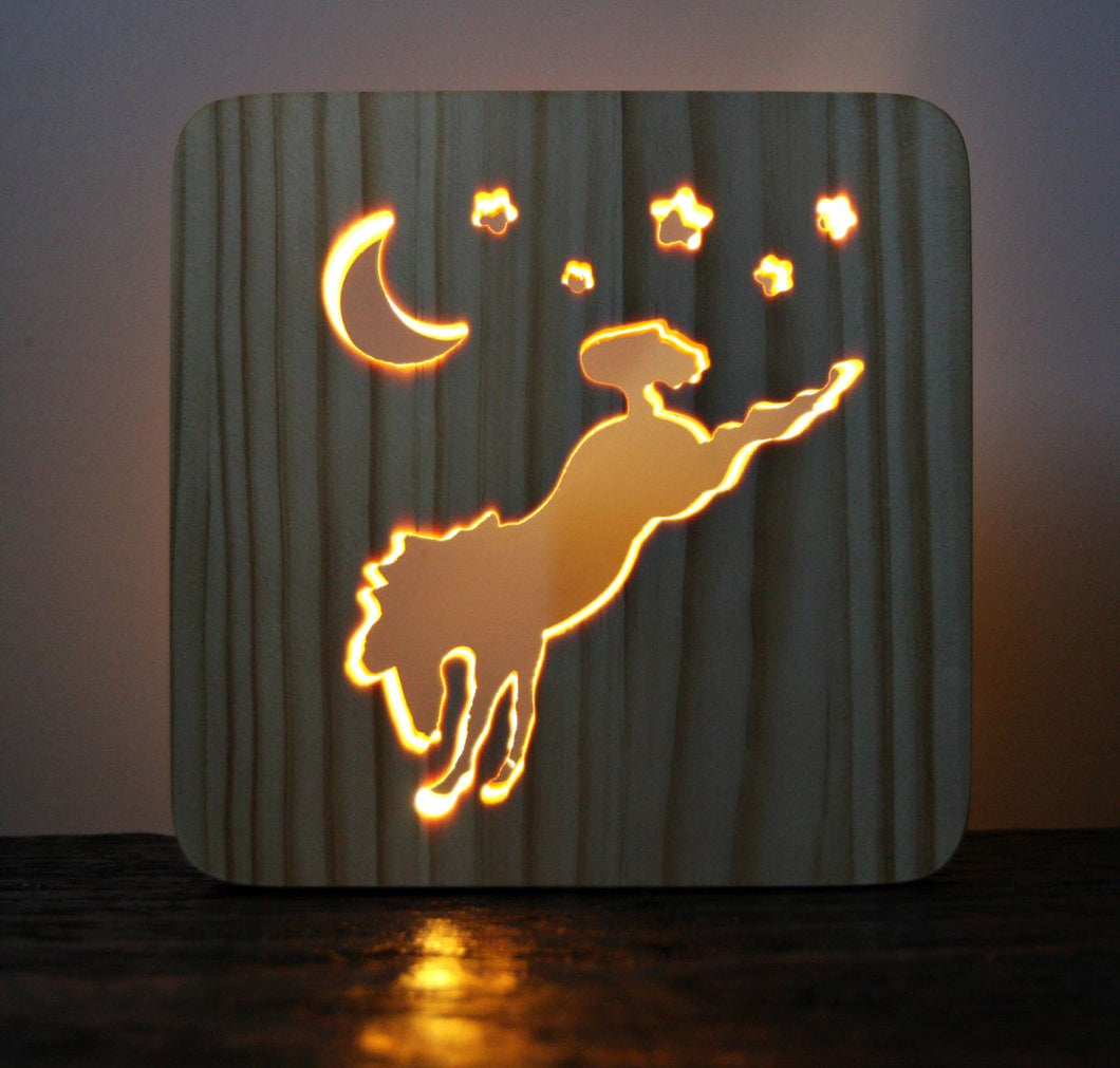 Bucking Horse - Wood Night Light