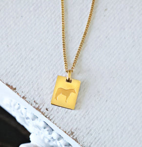 Gold Plated Horse Necklace