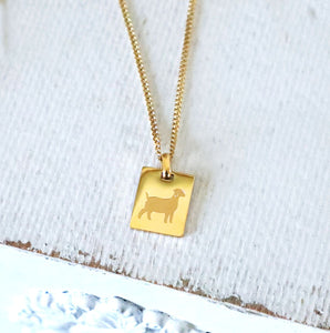 Gold Plated Boer Goat Necklace
