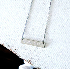Original Cowboy Bar Necklace - Gold or Silver